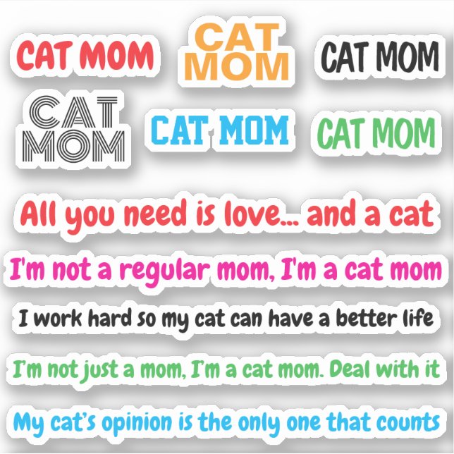 11 PCS Cute Mother Cotes | Graciosos Pegatinas de  (Anverso)