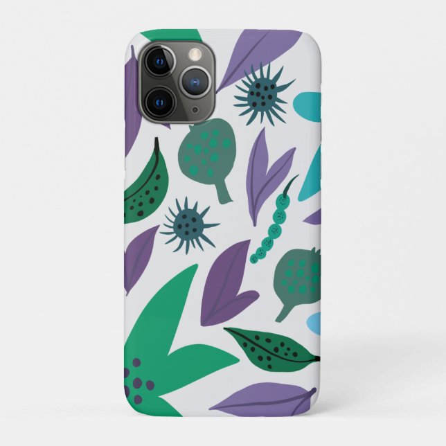 11 Pro Funda para iPhone Case-Mate de flores azules (Reverso)