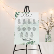 11 Tabla de asientos Boda de mesa Gráfica de veget