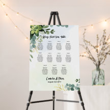 11 Tabla de asientos Boda de mesa Gráfica de veget