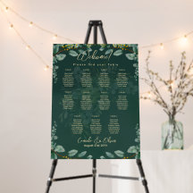 11 Tabla de asientos Boda de mesa Gráfica de veget