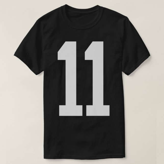 11 White Number 11 Sports Fan Jersey Style Premium (Diseño del anverso)