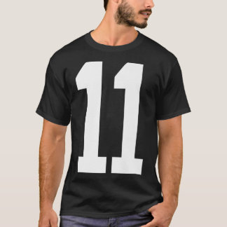 11 White Number 11 Sports Fan Jersey Style Premium