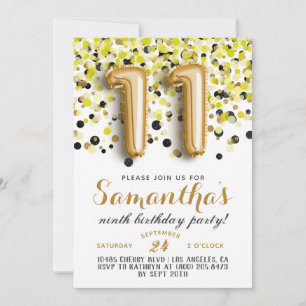 11a. Invitación al Confetti de cumpleaños