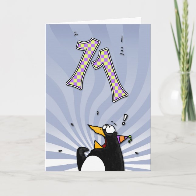 11mo cumpleaños - tarjeta de la sorpresa del (Anverso)