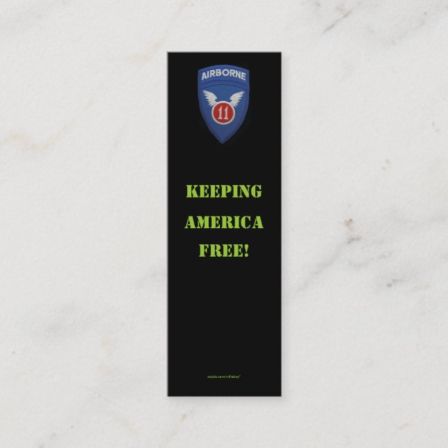 11mo Tarjeta aerotransportada del perfil del (Anverso)