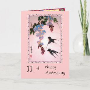 11mo Tarjeta del aniversario