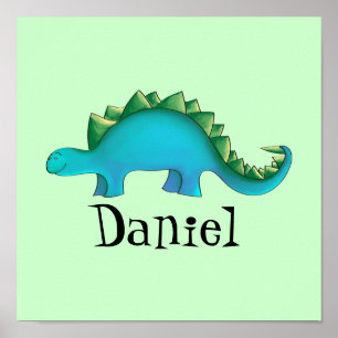 11x11 Arte de tela de dinosaurio - Stegosaurus
