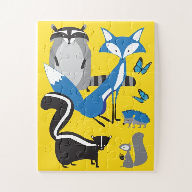 11x14 niños rompecabezas animal para niños ciegos  (Vertical)