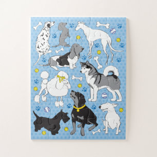 11x14 puzzle de perro infantil para niños ciegos 