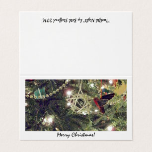 12ª Navidades nocturnos Tarjeta pintura de árbol i