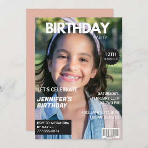 12.ª invitaciones de cumpleaños Chica Magazine Cov