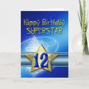 12.ª tarjeta de cumpleaños para Superstar