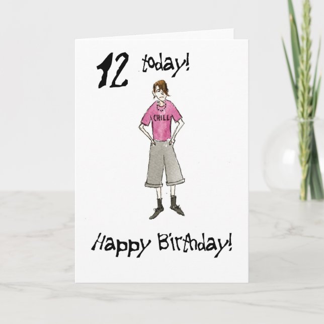 12.ª tarjeta de cumpleaños para un niño (Anverso)