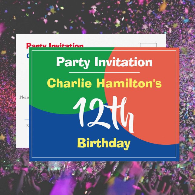 12.ª tarjeta postal de invitación de cumpleaños (Subido por el creador)