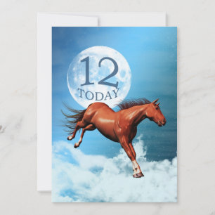 12.º cumpleaños Invitación a caballo de Espíritu