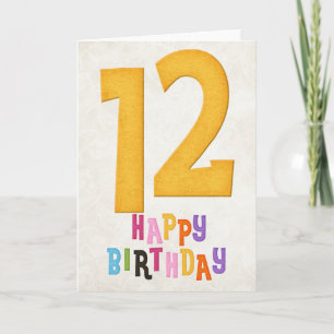 12.º diseño de tarjeta de cumpleaños feliz 2