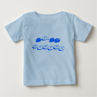 "12-18 meses" de camiseta azul del caramelo
