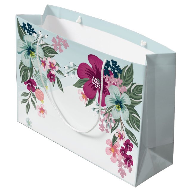 12.5lx4wx9h Gran Bolsa Regalo Flor tropical sobre  (Angulo reverso)