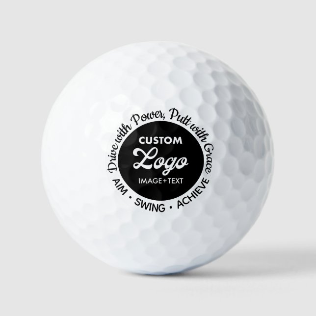 12 bolas de golf Inspiradoras de Personalizado (Anverso)