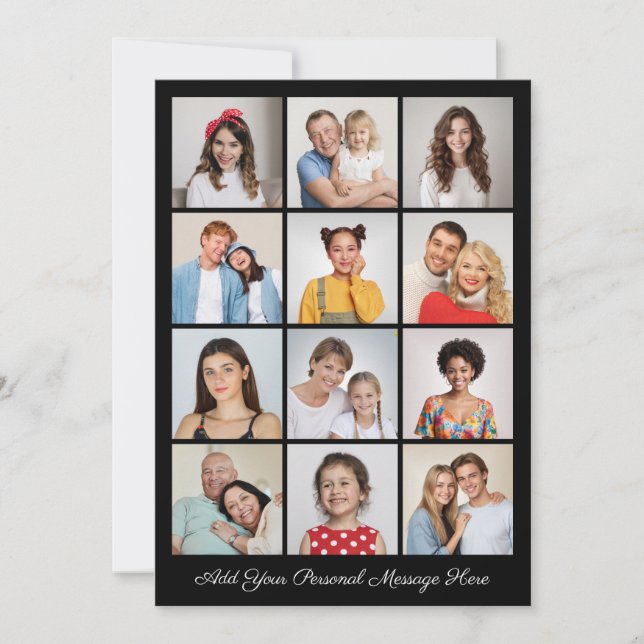 12 Collage de fotos Añadir su propia tarjeta de fe (Anverso)