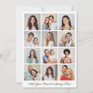 12 Collage de fotos Añadir su propia tarjeta de fe