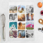 12 cuadro redondeado de la plantilla de toalla de<br><div class="desc">Toalla de té de cocina fotográfica personalizada. Perfecto para un ser querido que le gusta pasar tiempo en la cocina.</div>