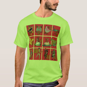12 días de camisetas del navidad, ropa, regalos