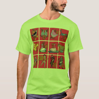 12 días de camisetas del navidad, ropa, regalos