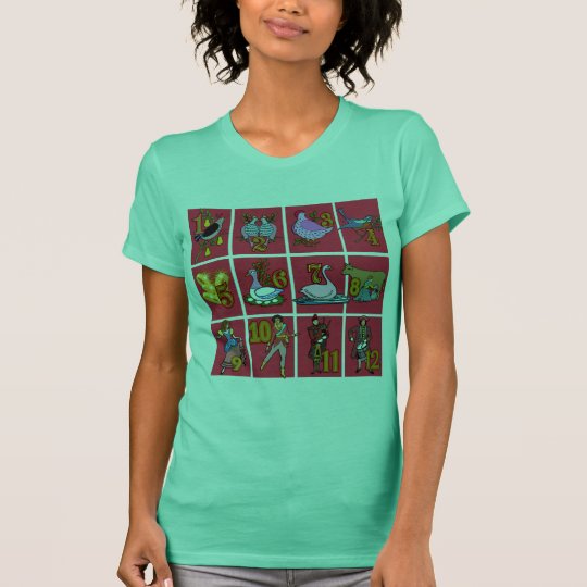 12 días de camisetas del navidad, ropa, regalos