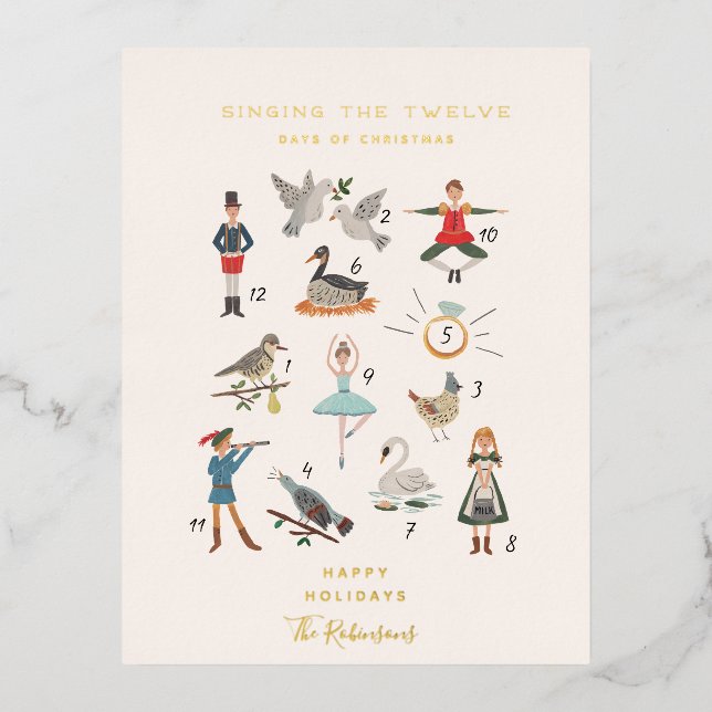 12 días de la tarjeta postal de fotografía de Pers (Anverso)