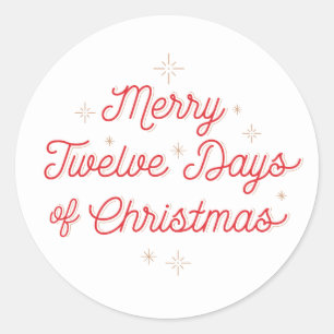 12 DÍAS DE NAVIDAD / Pegatinas de Navidad
