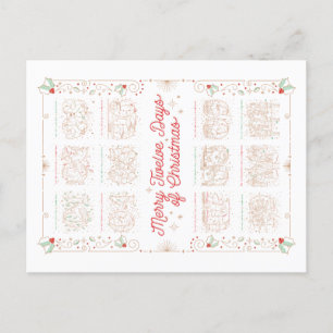 12 DÍAS DE NAVIDAD / Tarjeta Postal de Navidad