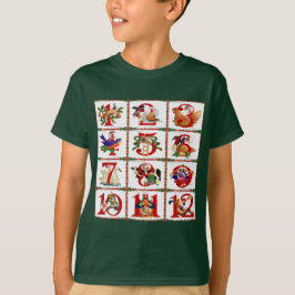 12 Días De Navidades Quilt Print Gifts Camisetas