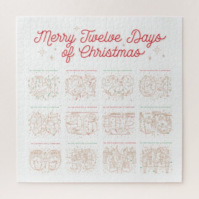 12 días de rompecabezas de Navidades 20x20 (Vertical)