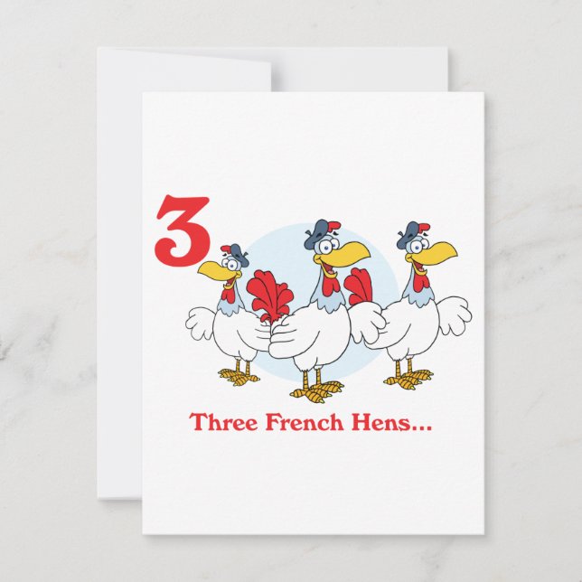 12 días tres gallinas francesas (Anverso)