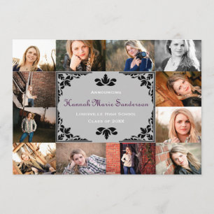 12 Fotos Collage de Graduación - Invitación de Gra
