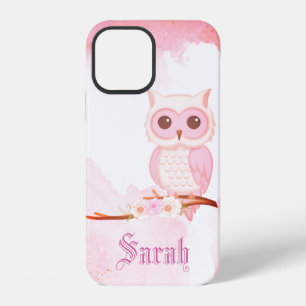 12 Funda Cool Trendy Pink Owl Case-Mate para iPhone