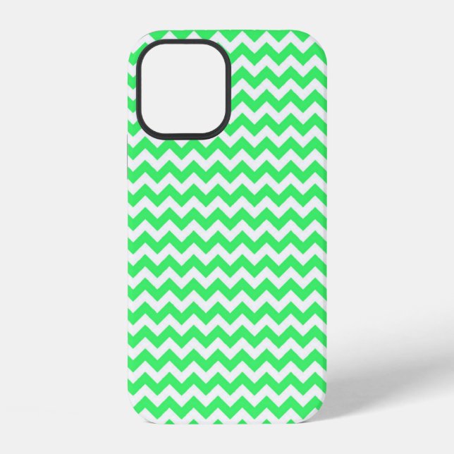 12 Funda para iPhone Case-Mate Chevron Zig Zag Verde  (Reverso )