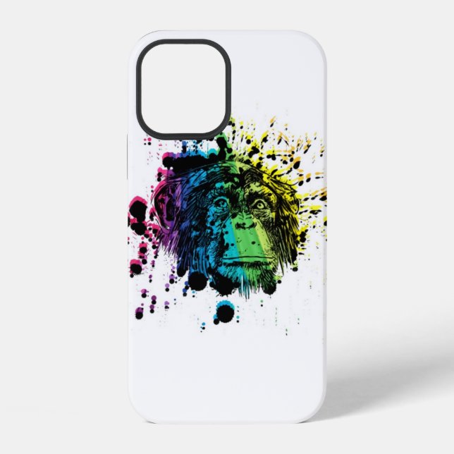 12 Funda para iPhone Case-Mate Chimpancé Arcoíris (Reverso )