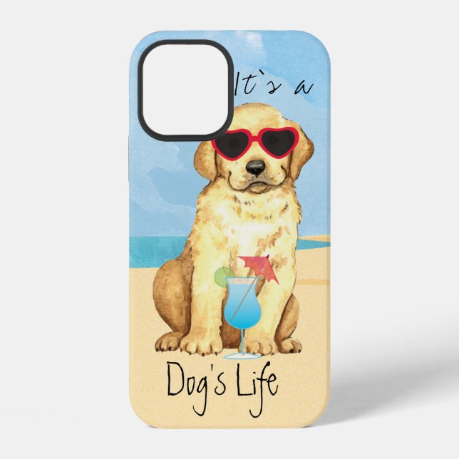 12 Funda para iPhone Case-Mate Summer Yellow Lab (Reverso )