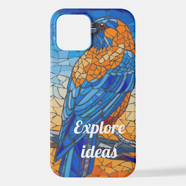 12 Funda para iPhone Mosaic Bluebird Inspiration (Reverso )