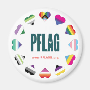 12 Imán de Círculo Círculo PFLAG