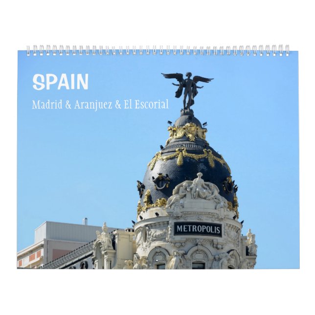 12 meses Alrededor del calendario mural de Madrid (Tapa)