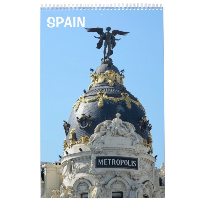 12 meses Alrededor del calendario mural de Madrid (Tapa)