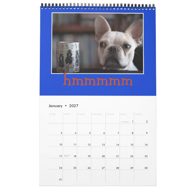 12 meses del Sr. K, Adorable calendario francés!! (Jan 2027)