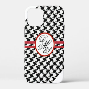 12 Mini Funda para iPhone con estampado de houndstooth per