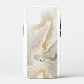 12 Mini Funda para iPhone con nombre personalizado y brill