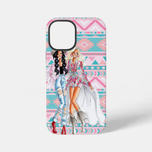 12 Mini Funda para iPhone con patrón tribal de vaquera