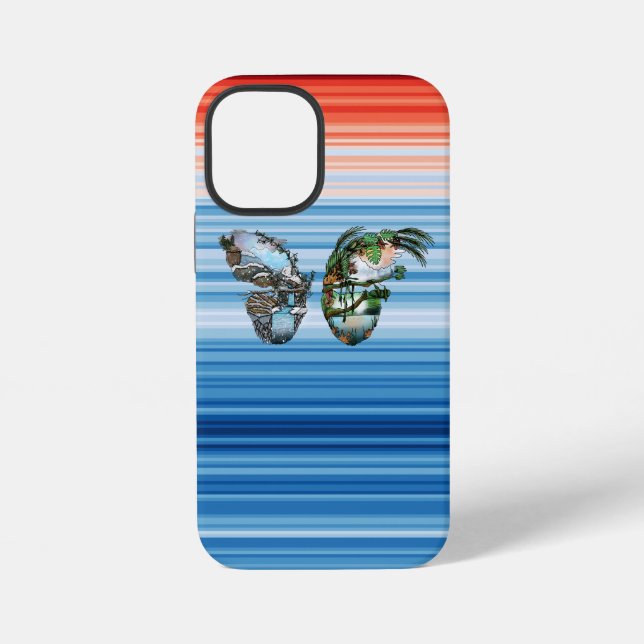 12 Mini Funda para iPhone de diseñador artístico único (Reverso )